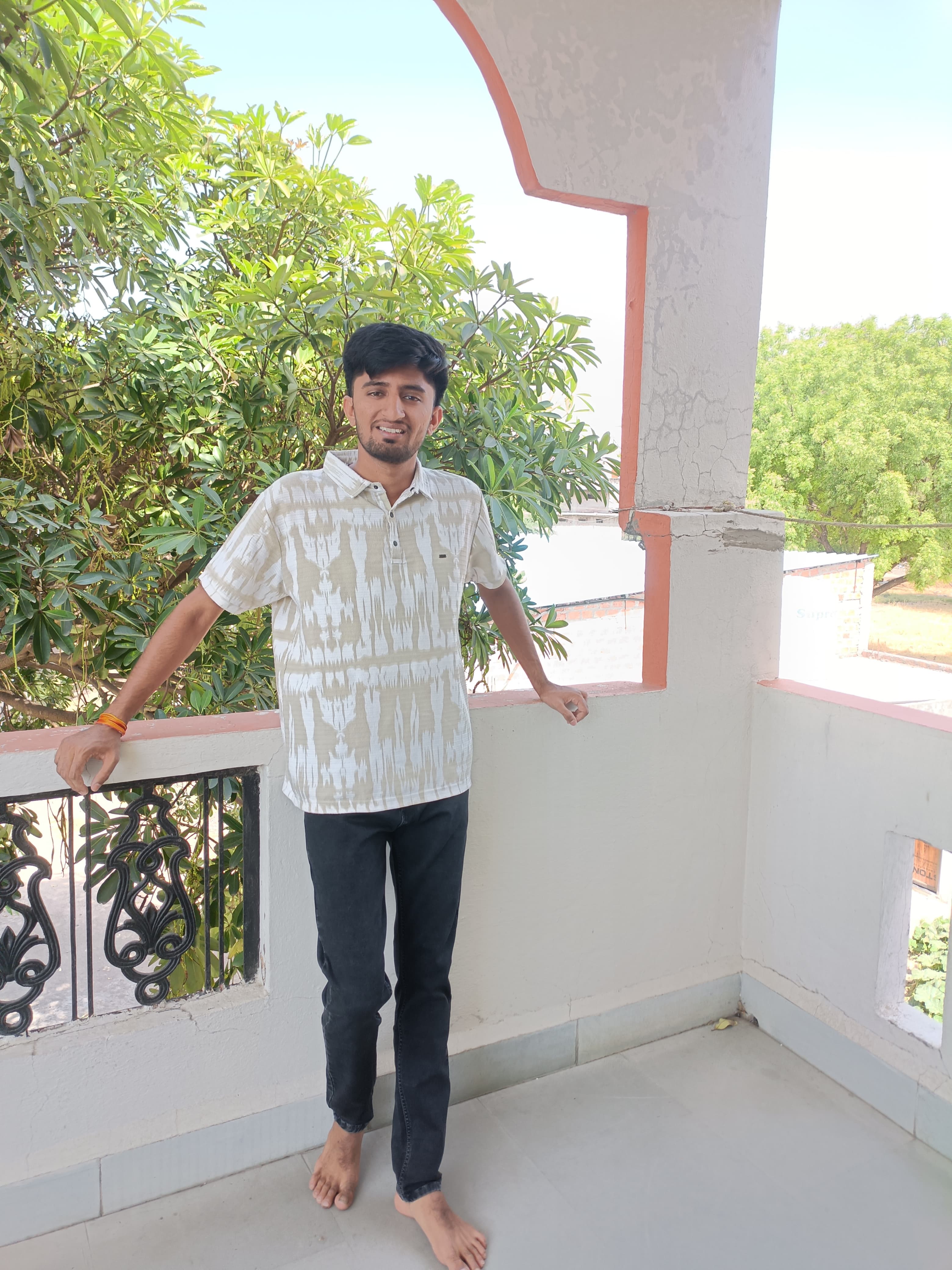 Your reference photo — tilted pose